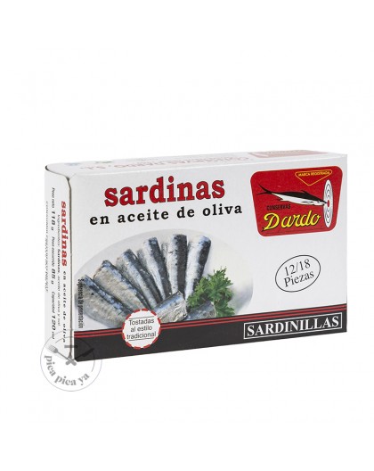 Sardines en oli d'oliva 14/18 peces Dardo