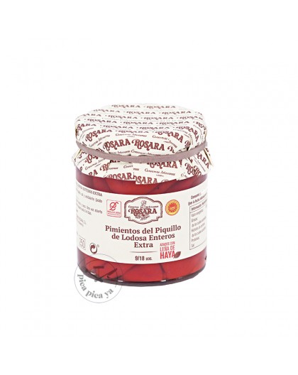 Piquillo peppers of Lodosa whole Extra 9/18 pieces Rosara