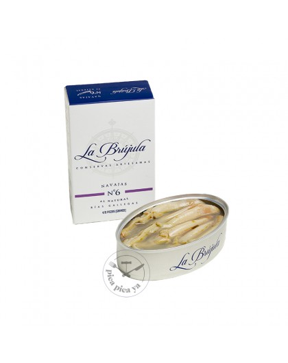 Razorshells in brine 6/8 pieces La Brújula