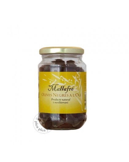 Olives negres a l'oli Mallafré