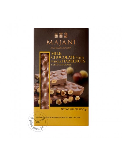 Milk chocolate with whole hazelnuts Majani