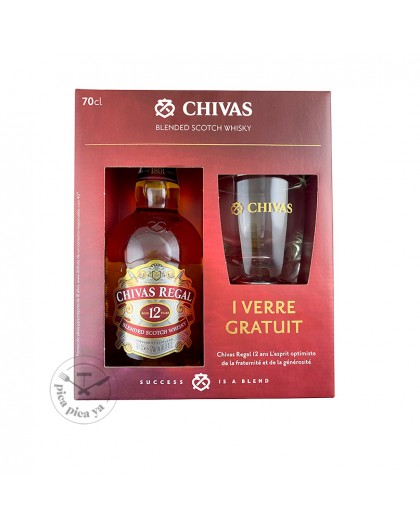 Whisky Chivas Regal 12 años + vaso