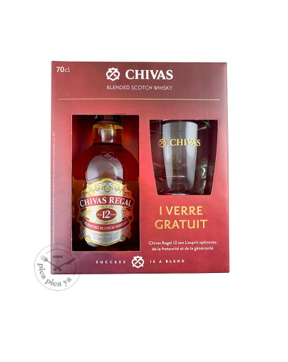 Whisky Chivas Regal 12 Year Old + glass