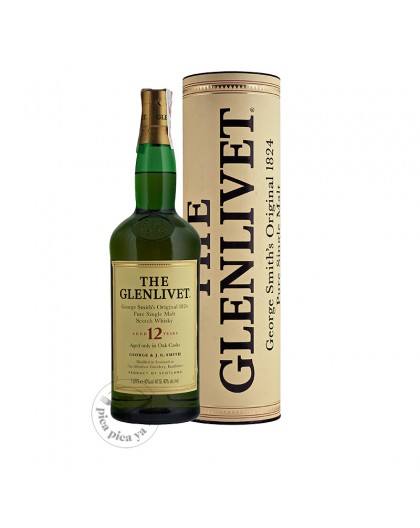 Whisky The Glenlivet 12 anys (1990s ampolla antiga)